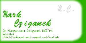 mark cziganek business card